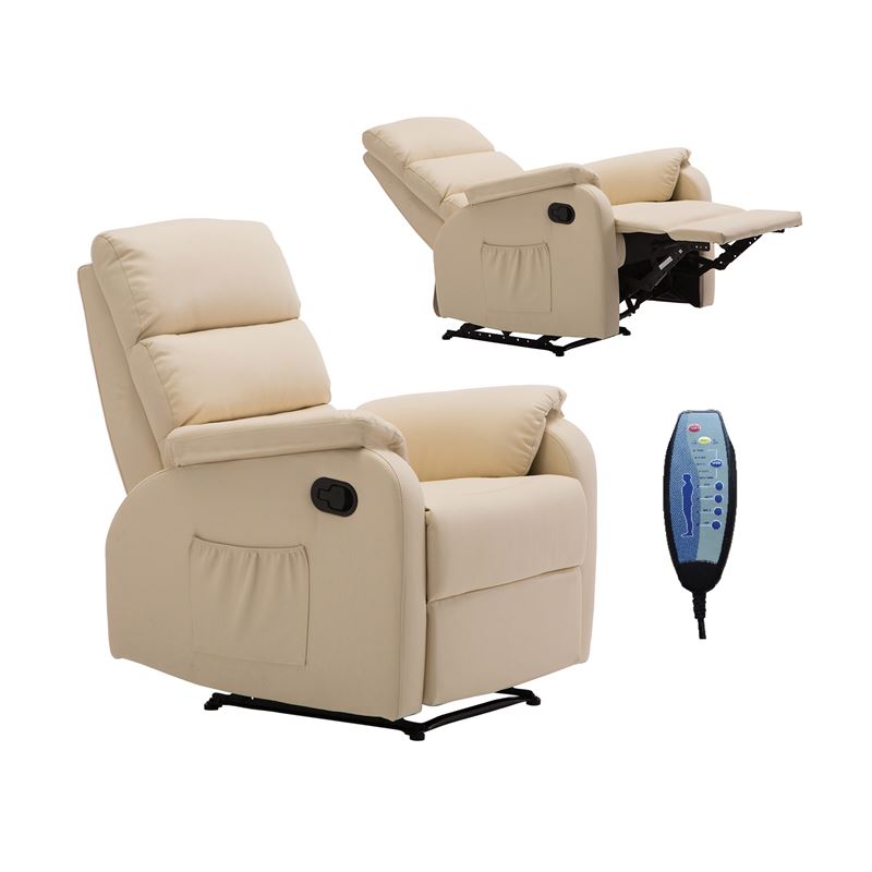 COMFORT Massage Πολυθρόνα Relax, Σαλονιού - Καθιστικού, PU Μπεζ COMFORT Massage Πολυθρόνα Relax, Σαλονιού - Καθιστικού, PU Μπεζ