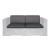 CONCRETE Set Μαξιλάρια Καναπέ Γκρι Ύφασμα Water Repellent 4 Tεμάχια