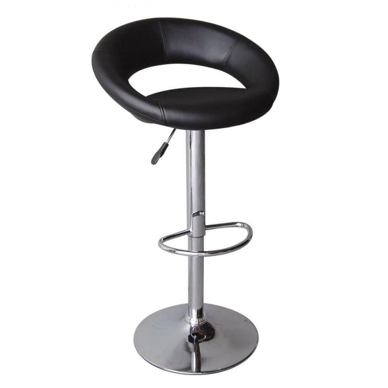BELT Σκαμπό BAR με Πλάτη, Χρώμιο, PU Μαύρο, Ρυθμιζόμενο Ύψος, Περιστρεφόμενο BELT Σκαμπό BAR με Πλάτη, Χρώμιο, PU Μαύρο, Ρυθμιζόμενο Ύψος, Περιστρεφόμενο