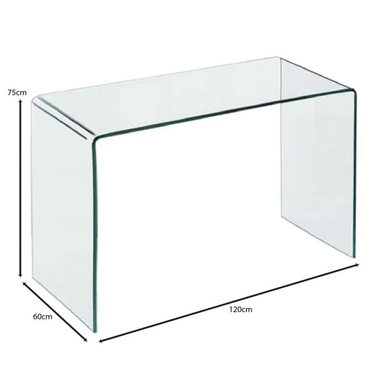 GLASSER Κονσόλα - Γραφείο Διάφανο Γυαλί 12mm GLASSER Κονσόλα - Γραφείο Διάφανο Γυαλί 12mm