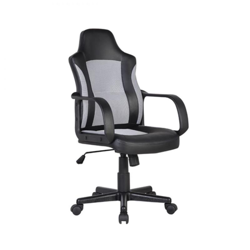 BF2850 Πολυθρόνα Γραφείου Διευθυντή, Mesh Γκρι, PU Μαύρο BF2850 Πολυθρόνα Γραφείου Διευθυντή, Mesh Γκρι, PU Μαύρο