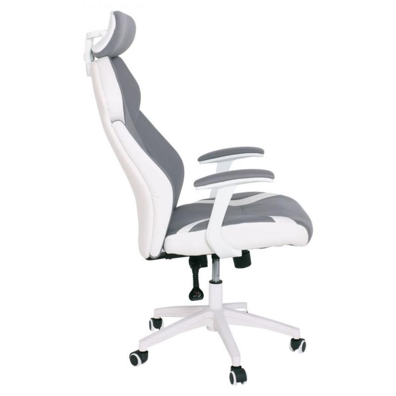 BF8300 Πολυθρόνα Γραφείου Διευθυντή, Microfiber Γκρι PU Άσπρο BF8300 Πολυθρόνα Γραφείου Διευθυντή, Microfiber Γκρι PU Άσπρο