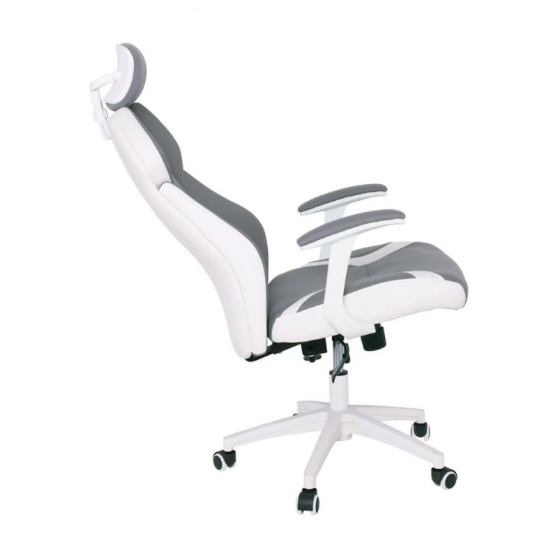 BF8300 Πολυθρόνα Γραφείου Διευθυντή, Microfiber Γκρι PU Άσπρο BF8300 Πολυθρόνα Γραφείου Διευθυντή, Microfiber Γκρι PU Άσπρο