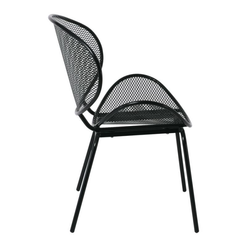 OLIVER Καρέκλα K/D Κήπου Βεράντας, Μέταλλο Βαφή Μαύρο