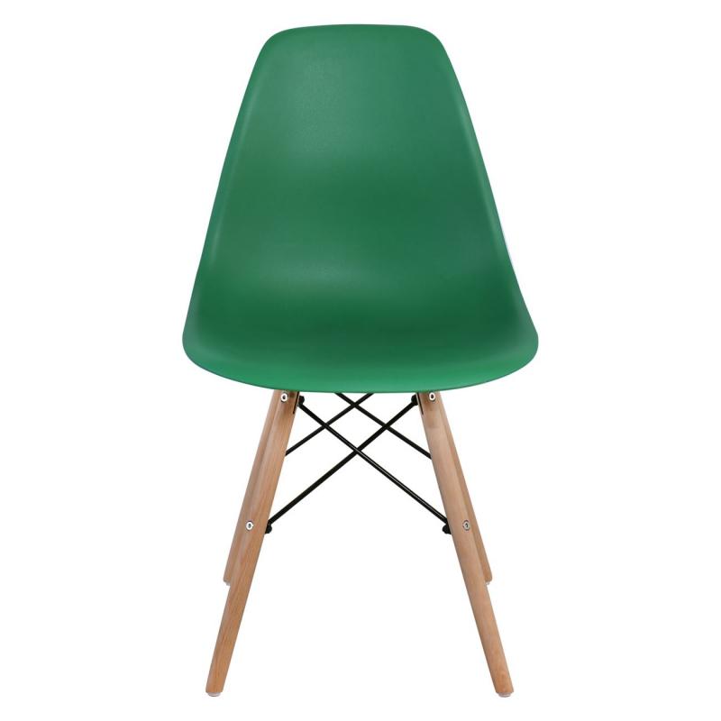 ART Wood Kαρέκλα Τραπεζαρίας - Κουζίνας, Πόδια Οξιά, Κάθισμα PP Πράσινο - 1 Step K/D