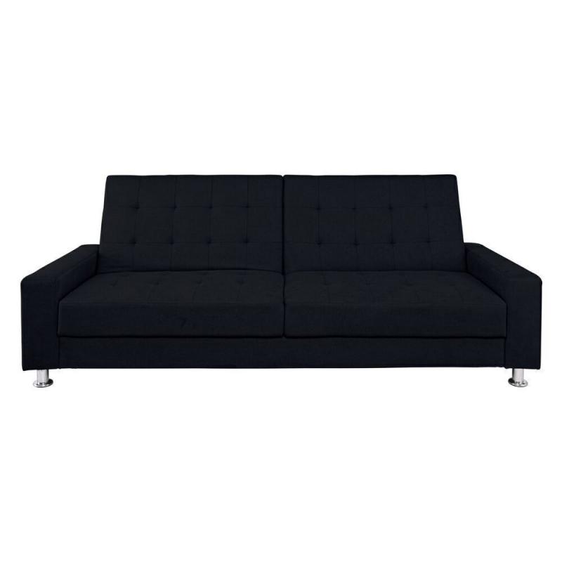 MOBY Καναπές - Κρεβάτι Σαλονιού - Καθιστικού, Ύφασμα Μαύρο