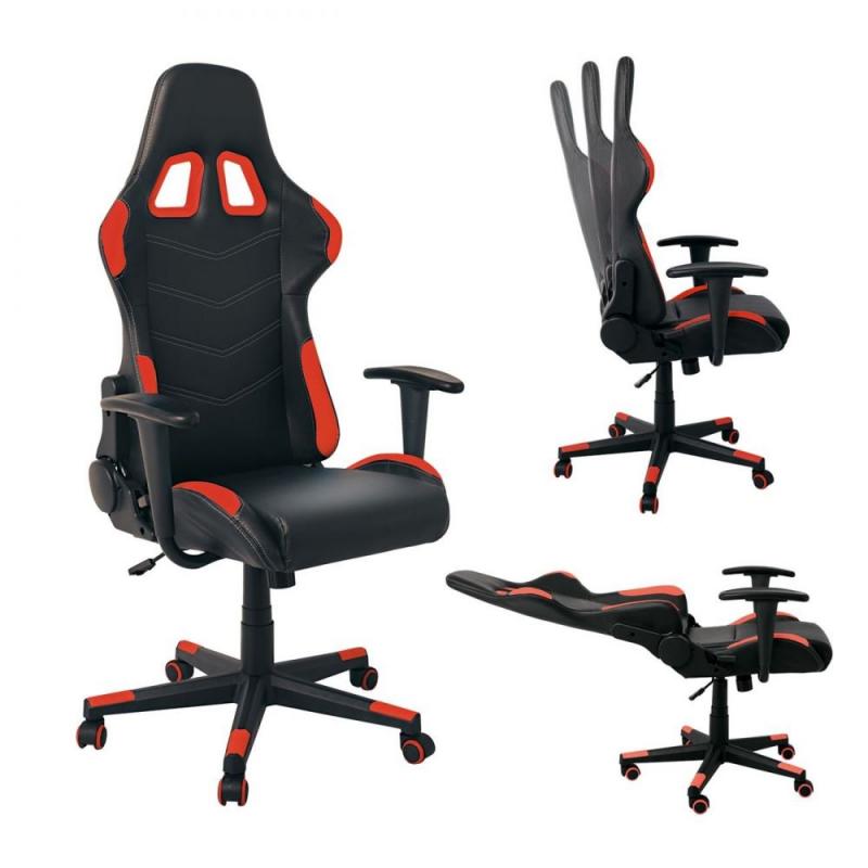 BF9150 Gaming Πολυθρόνα Γραφείου, Ανάκλιση Πλάτης έως 90°, Pu Μαύρο - Κόκκινο BF9150 Gaming Πολυθρόνα Γραφείου, Ανάκλιση Πλάτης έως 90°, Pu Μαύρο - Κόκκινο