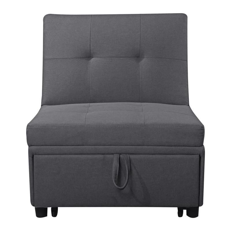IMOLA Καρέκλα - Κρεβάτι Σαλονιού - Καθιστικού, Ύφασμα Σκούρο Γκρι
