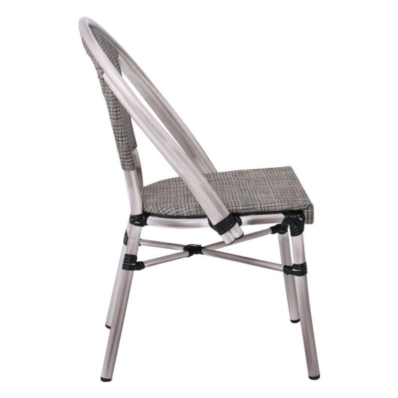 COSTA Καρέκλα Dining Αλουμινίου, Απόχρωση Antique Grey -Textilene Μπεζ COSTA Καρέκλα Dining Αλουμινίου, Απόχρωση Antique Grey -Textilene Μπεζ