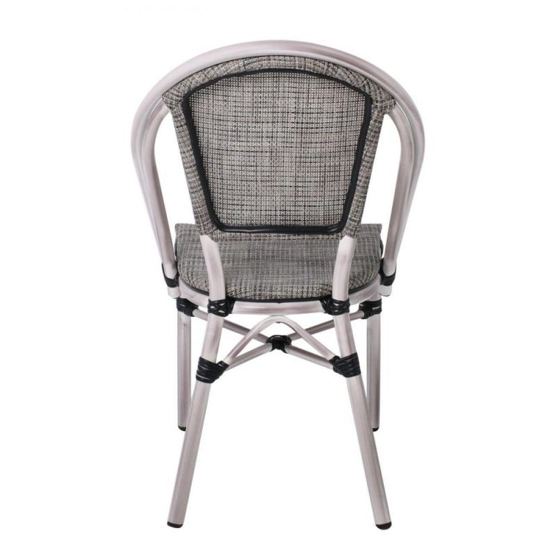 COSTA Καρέκλα Dining Αλουμινίου, Απόχρωση Antique Grey -Textilene Μπεζ COSTA Καρέκλα Dining Αλουμινίου, Απόχρωση Antique Grey -Textilene Μπεζ