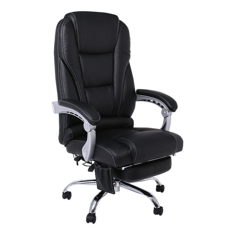 BF8550 Massage Relax Πολυθρόνα Γραφείου Διευθυντή, Βάση Χρώμιο με Υποπόδιο, Pu Μαύρο BF8550 Massage Relax Πολυθρόνα Γραφείου Διευθυντή, Βάση Χρώμιο με Υποπόδιο, Pu Μαύρο