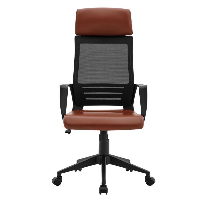 BF2500 Πολυθρόνα Γραφείου Διευθυντή Mesh Μαύρο - Pu Καφέ BF2500 Πολυθρόνα Γραφείου Διευθυντή Mesh Μαύρο - Pu Καφέ