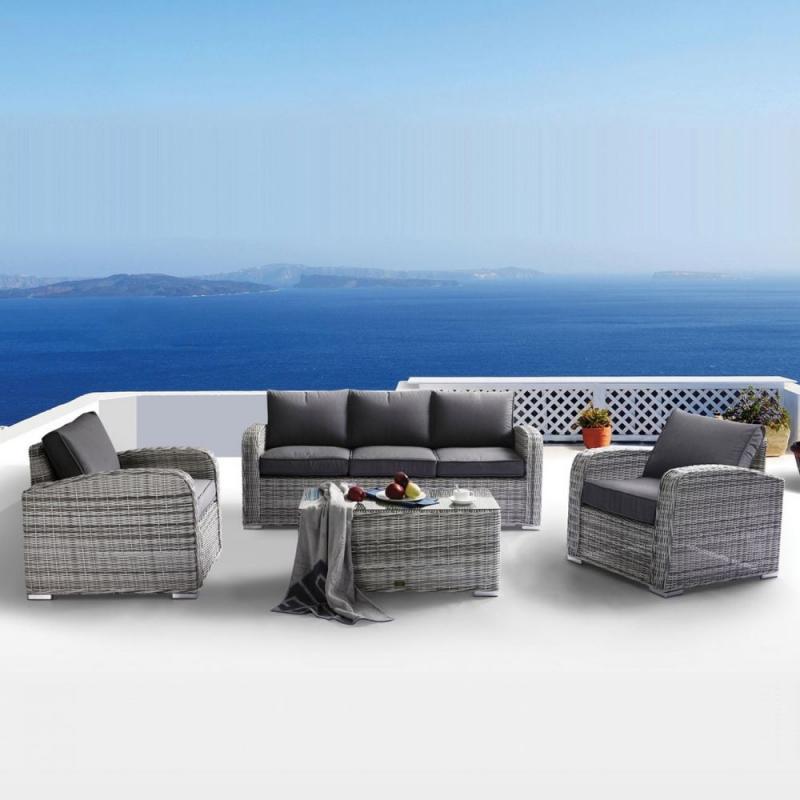 BELMAR Living Set Σαλόνι Κήπου ALU:3Θέσ+2 Πολυθρόνες+Τραπέζι Wicker GreyWhite, Μαξ.Γκρι Σκ. BELMAR Living Set Σαλόνι Κήπου ALU:3Θέσ+2 Πολυθρόνες+Τραπέζι Wicker GreyWhite, Μαξ.Γκρι Σκ.