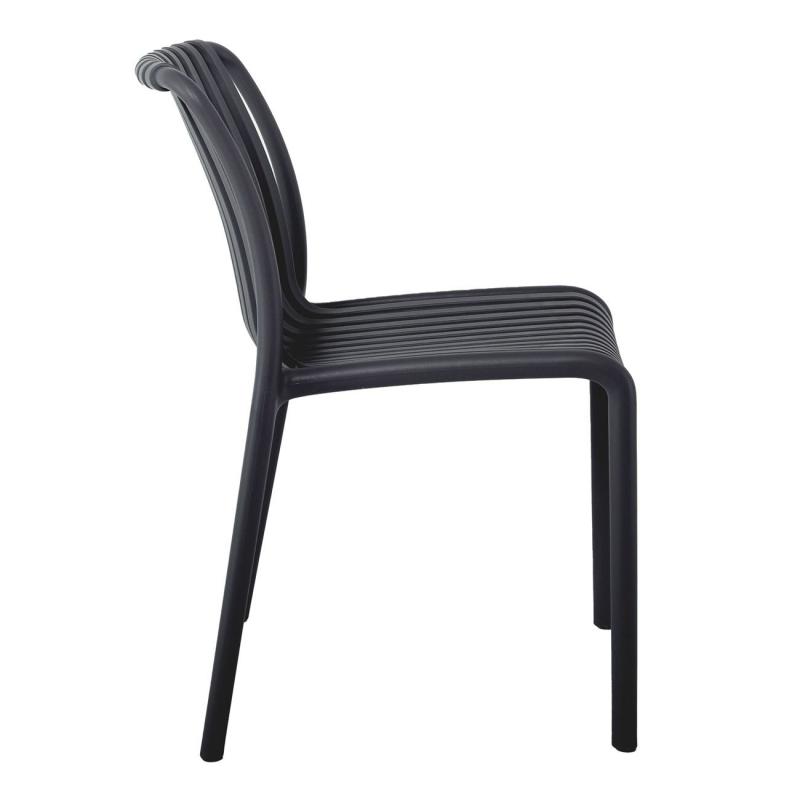 MODA Καρέκλα Στοιβαζόμενη PP - UV Ανθρακί