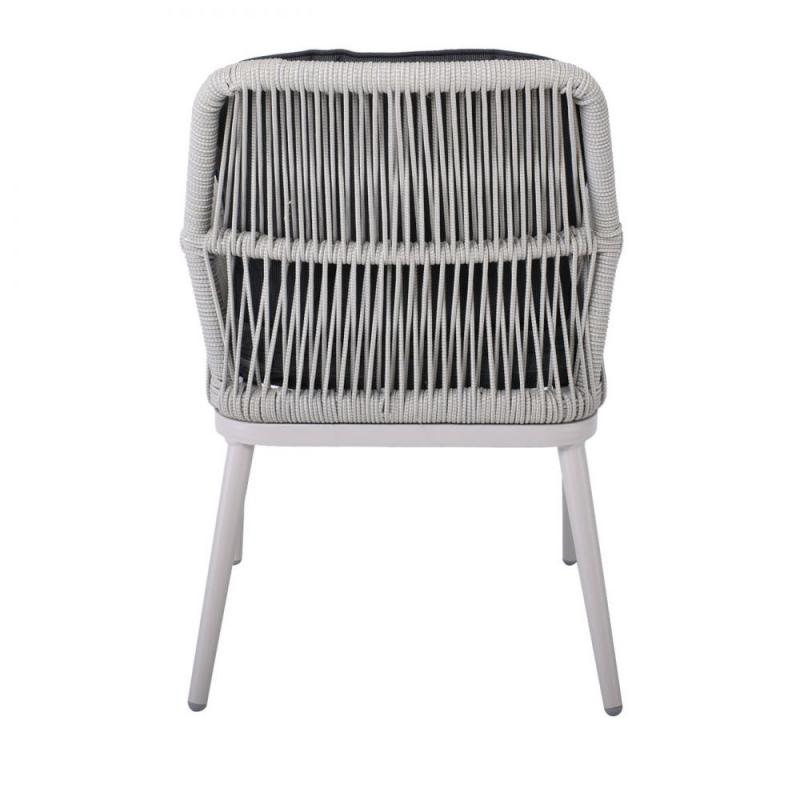 ALLEY Πολυθρόνα Τραπεζαρίας Κήπου ALU, Rope Grey 6mm, Μαξιλάρια Ανθρακί ALLEY Πολυθρόνα Τραπεζαρίας Κήπου ALU, Rope Grey 6mm, Μαξιλάρια Ανθρακί
