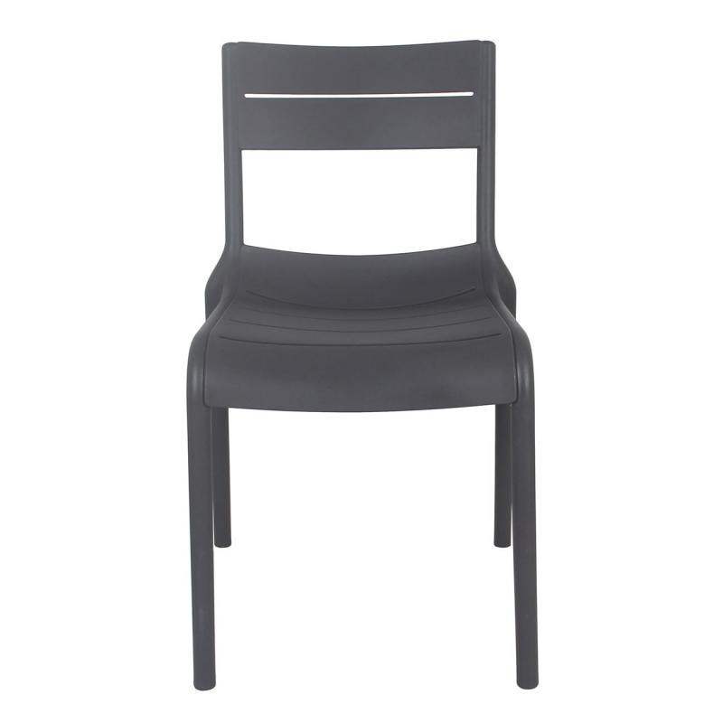 SERENA Καρέκλα Στοιβαζόμενη PP - UV Ανθρακί