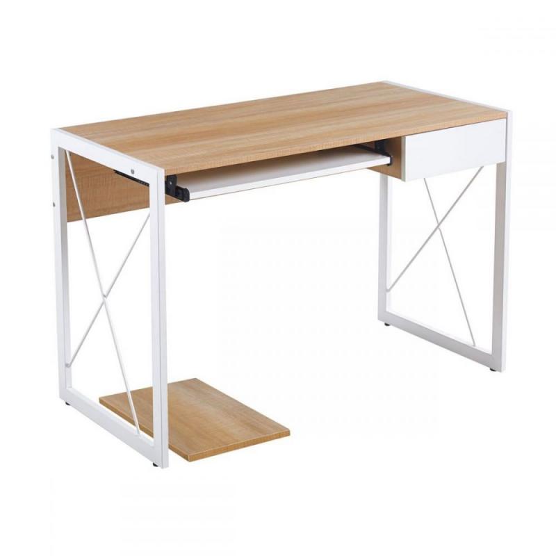 UNIT Γραφείο Η/Υ, Μέταλλο Βαφή Άσπρο, Melamine Απόχρωση Sonoma UNIT Γραφείο Η/Υ, Μέταλλο Βαφή Άσπρο, Melamine Απόχρωση Sonoma