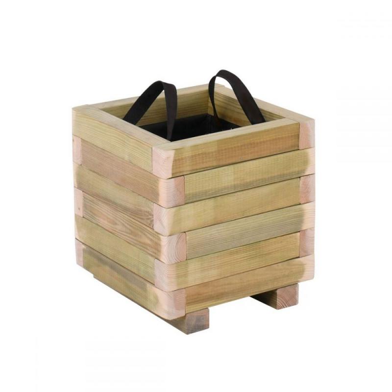 FLOWER POT WOOD Γλάστρα, Εμποτισμού Pine, Απόχρωση Φυσικό, 40x40x36cm FLOWER POT WOOD Γλάστρα, Εμποτισμού Pine, Απόχρωση Φυσικό, 40x40x36cm
