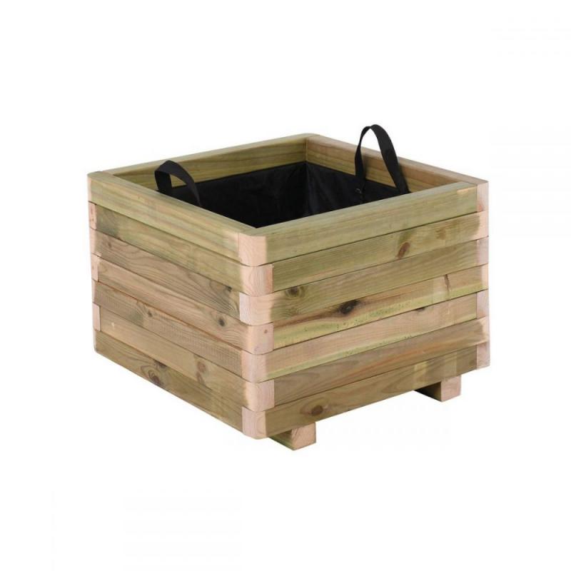 FLOWER POT WOOD Γλάστρα, Εμποτισμού Pine, Απόχρωση Φυσικό, 50x50x36cm FLOWER POT WOOD Γλάστρα, Εμποτισμού Pine, Απόχρωση Φυσικό, 50x50x36cm