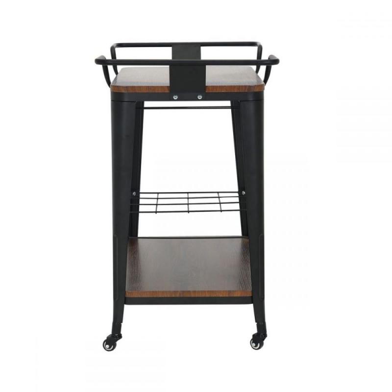 RELIX Trolley Bar-Pro Μέταλλο Βαφή Μαύρο, MDF Απόχρωση Καρυδί RELIX Trolley Bar-Pro Μέταλλο Βαφή Μαύρο, MDF Απόχρωση Καρυδί