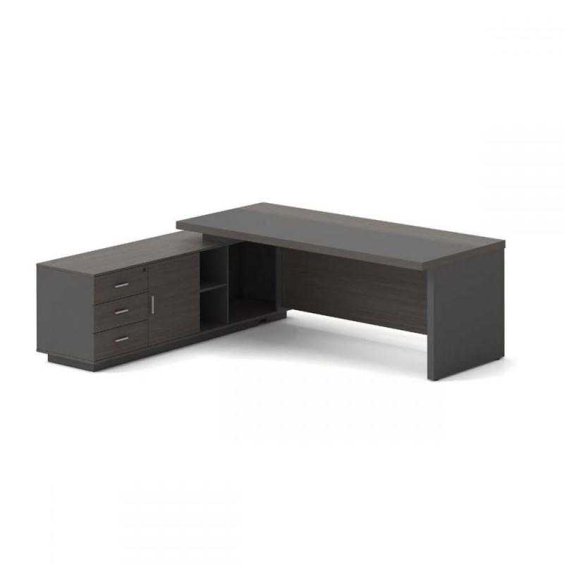VIP Γραφείο Αριστερή Γωνία, Απόχρωση Grey Walnut VIP Γραφείο Αριστερή Γωνία, Απόχρωση Grey Walnut