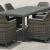 ESPERIA Set Τραπεζαρία Κήπου ALU,Wicker Grey Brown-Ανθρακί: Τραπέζι 230x100 + 8 Πολυθρόνες