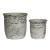 FLOWER POT-15 Set 2 τεμαχίων, Cement Απόχρωση Antique White