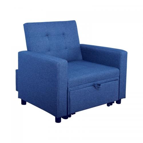 IMOLA Πολυθρόνα - Κρεβάτι Σαλονιού - Καθιστικού, Ύφασμα Μπλε