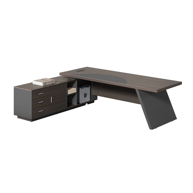 MASTER Γραφείο Αριστερή Γωνία, Απόχρωση Grey Walnut MASTER Γραφείο Αριστερή Γωνία, Απόχρωση Grey Walnut