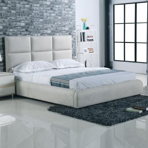 MAXIM Κρεβάτι Διπλό, για Στρώμα 160x200cm, Ύφασμα Απόχρωση Grey Stone
