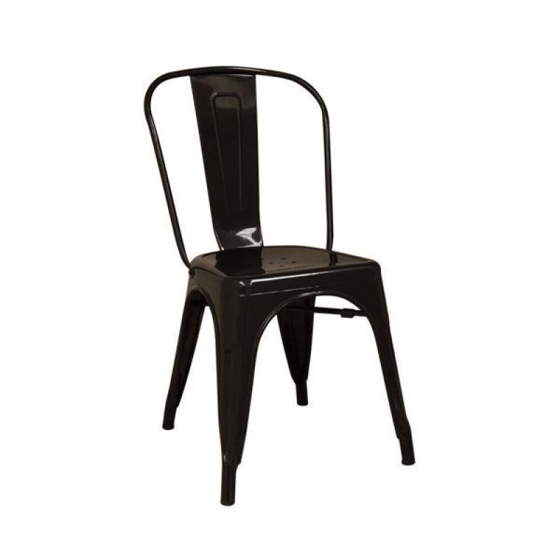 RELIX Καρέκλα, Μέταλλο Βαφή Μαύρο, Στοιβαζόμενη