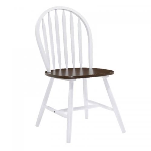 SALLY Καρέκλα Άσπρο - Καρυδί