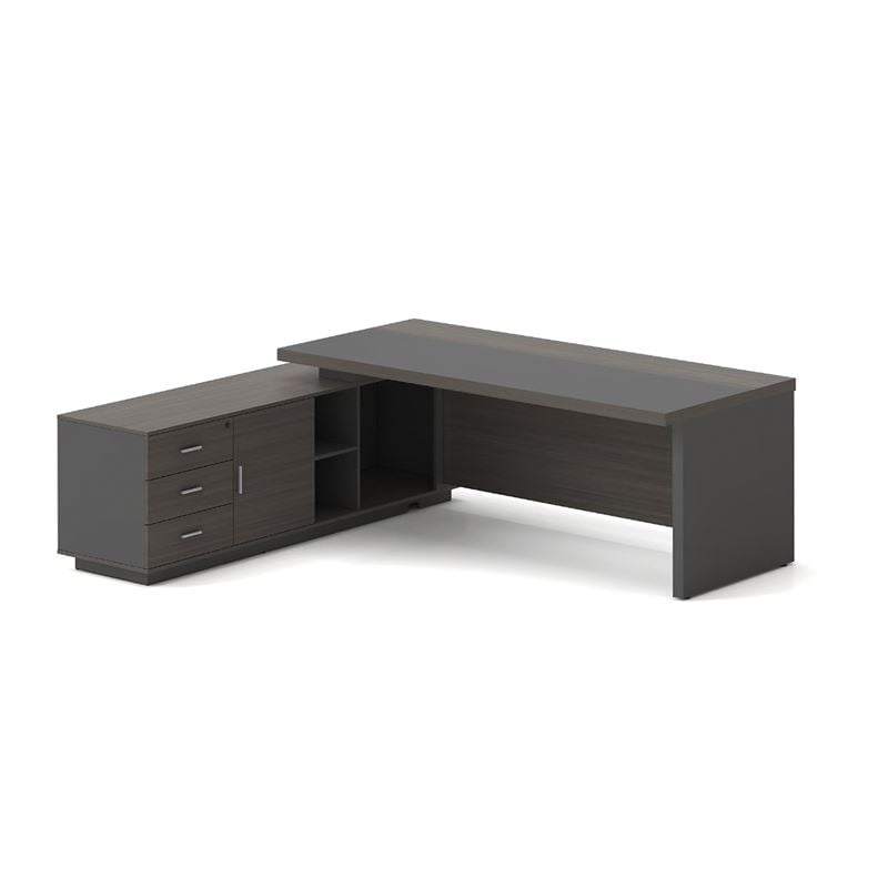 VIP Γραφείο Αριστερή Γωνία, Απόχρωση Grey Walnut VIP Γραφείο Αριστερή Γωνία, Απόχρωση Grey Walnut
