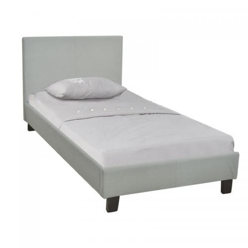 WILTON Κρεβάτι Μονό, για Στρώμα 90x190cm, Ύφασμα Απόχρωση Grey Stone