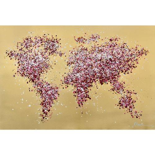 WORLD ON FLOWERS ΠΙΝΑΚΑΣ 120Μx3.5Βx80Ycm OIL PAINTING