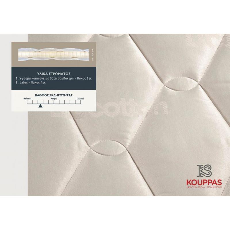 KPS ΑΝΩΣΤΡΩΜΑ LATEX 100X190X6ΕΚ BIOCOTTON KPS ΑΝΩΣΤΡΩΜΑ LATEX 100X190X6ΕΚ BIOCOTTON