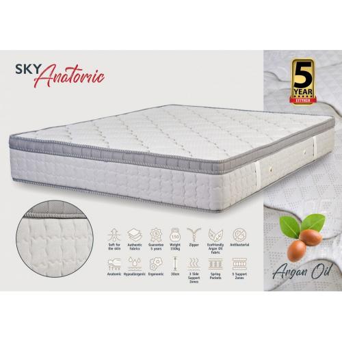 KPS ΣΤΡΩΜΑ ΜΕ ΑΝΩΣΤΡΩΜΑ SKY ANATOMIC 090X200X30EK ARGANOIL