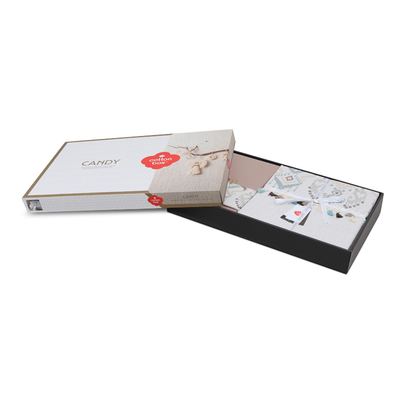 Σετ παπλωματοθήκη Asilo Cotton Box 4 τμχ Διπλή (200x220) χρώμα καφέ - λευκό Σετ παπλωματοθήκη Asilo Cotton Box 4 τμχ Διπλή (200x220) χρώμα καφέ - λευκό