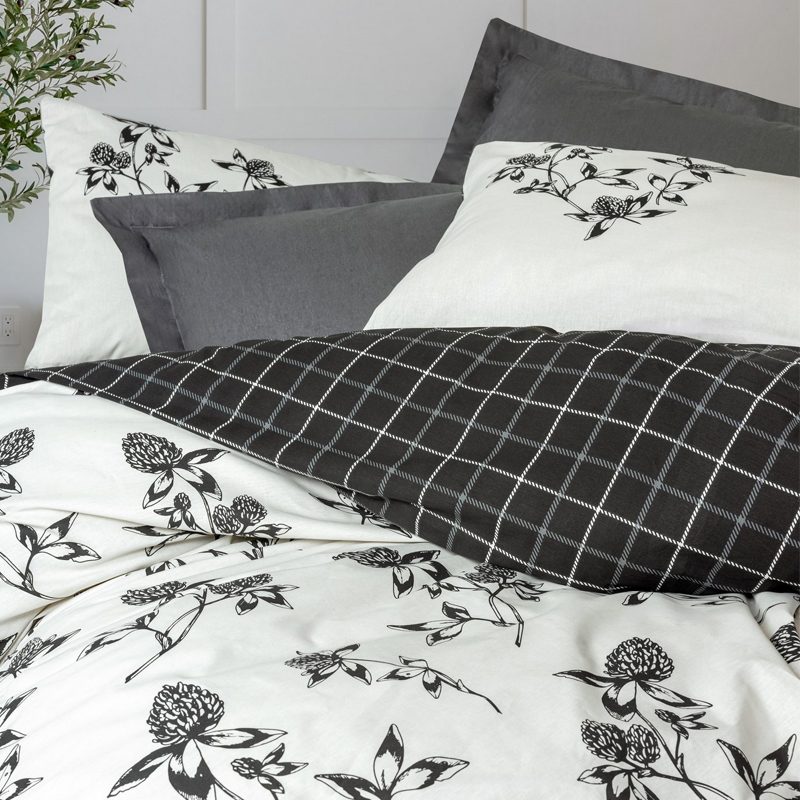 Σετ παπλωματοθήκη Ohia Cotton Box 4 τμχ Διπλή (200x220) χρώμα ανθρακί Σετ παπλωματοθήκη Ohia Cotton Box 4 τμχ Διπλή (200x220) χρώμα ανθρακί