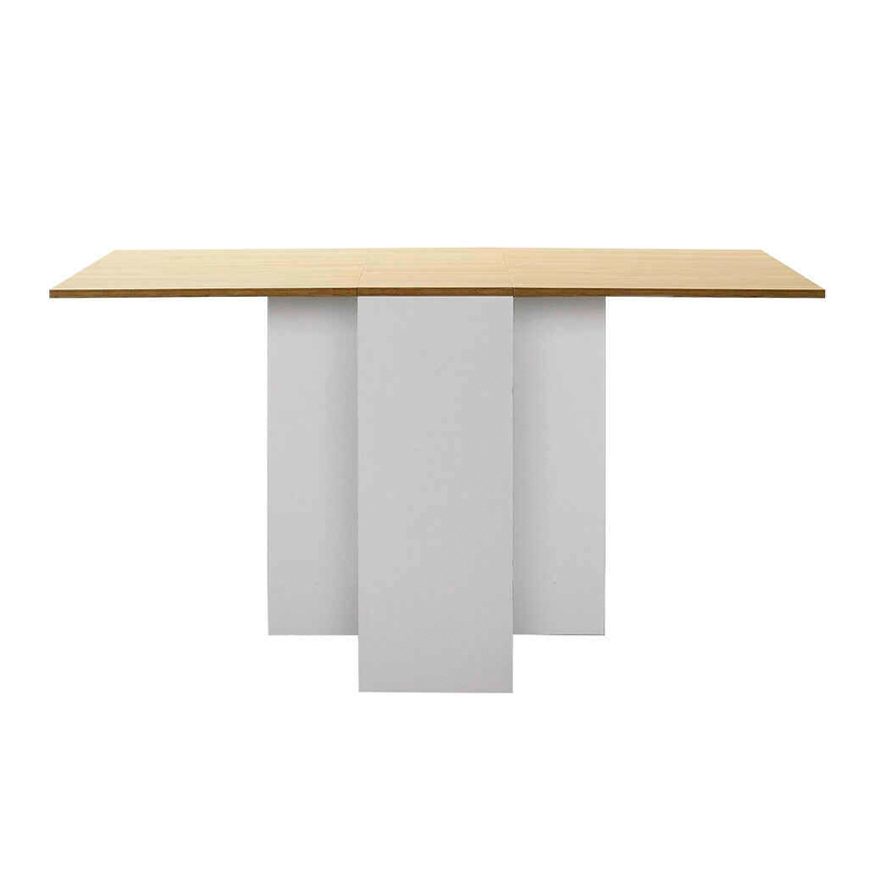 Τραπέζι μελαμίνης Pepe Megapap επεκτεινόμενο χρώμα λευκό - oak 28(56+56)x77x75εκ.