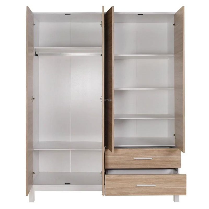 Ντουλάπα ρούχων London Megapap τετράφυλλη χρώμα oak - λευκό 159x52x202εκ. Ντουλάπα ρούχων London Megapap τετράφυλλη χρώμα oak - λευκό 159x52x202εκ.