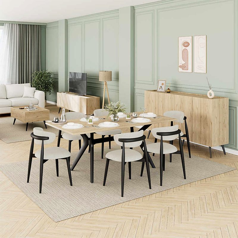Τραπέζι Luna Megapap χρώμα florida oak 181x90x75εκ. Τραπέζι Luna Megapap χρώμα florida oak 181x90x75εκ.