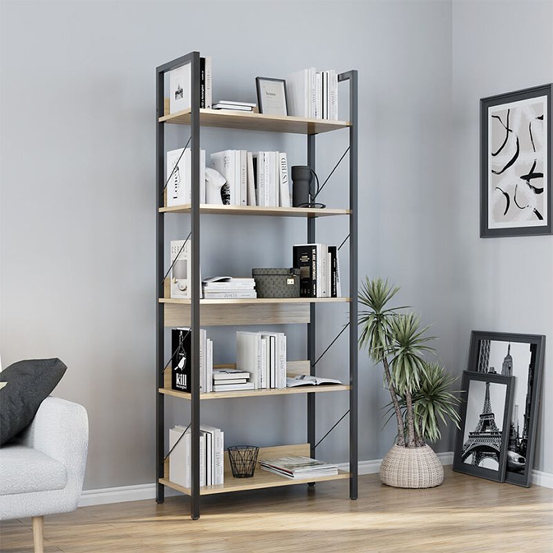 Βιβλιοθήκη Connect Megapap χρώμα florida oak 73x35x172εκ. Βιβλιοθήκη Connect Megapap χρώμα florida oak 73x35x172εκ.