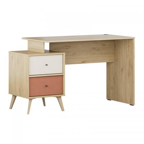 Γραφείο εργασίας Terra Megapap χρώμα florida oak 129x55x75εκ.