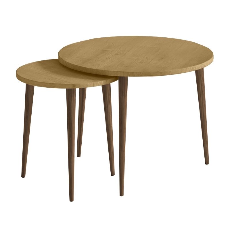 Τραπεζάκι σαλονιού σετ 2 τμχ Nola Megapap χρώμα sapphire oak Ø60x46εκ. Τραπεζάκι σαλονιού σετ 2 τμχ Nola Megapap χρώμα sapphire oak Ø60x46εκ.