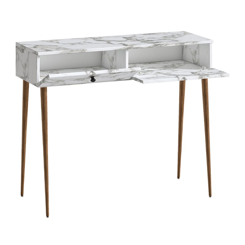 Κονσόλα Alis Megapap χρώμα λευκό εφέ μαρμάρου 110x29x88εκ. Κονσόλα Alis Megapap χρώμα λευκό εφέ μαρμάρου 110x29x88εκ.