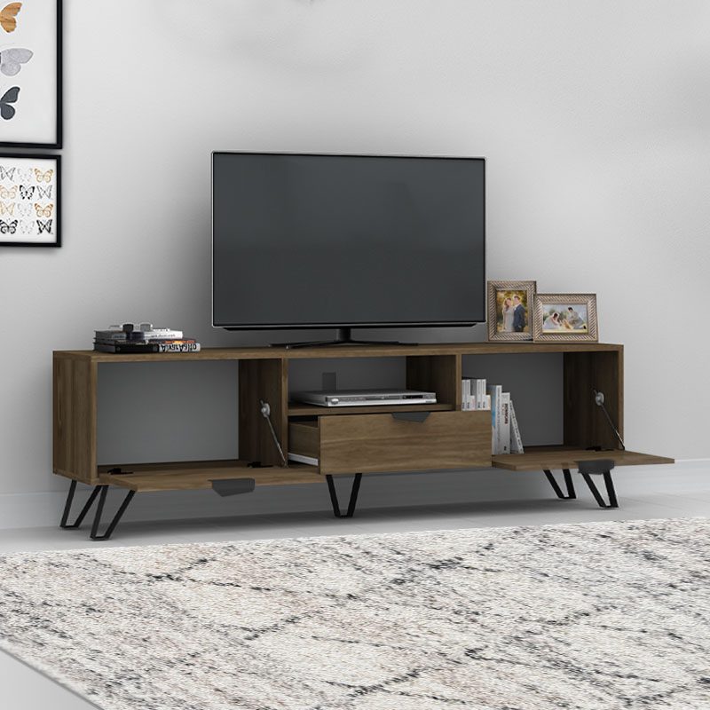 Έπιπλο τηλεόρασης Jasmine Megapap χρώμα καρυδί 170x35x50εκ. Έπιπλο τηλεόρασης Jasmine Megapap χρώμα καρυδί 170x35x50εκ.