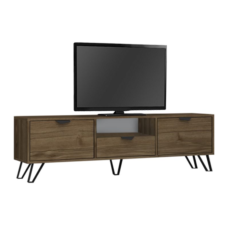 Έπιπλο τηλεόρασης Jasmine Megapap χρώμα καρυδί 170x35x50εκ. Έπιπλο τηλεόρασης Jasmine Megapap χρώμα καρυδί 170x35x50εκ.