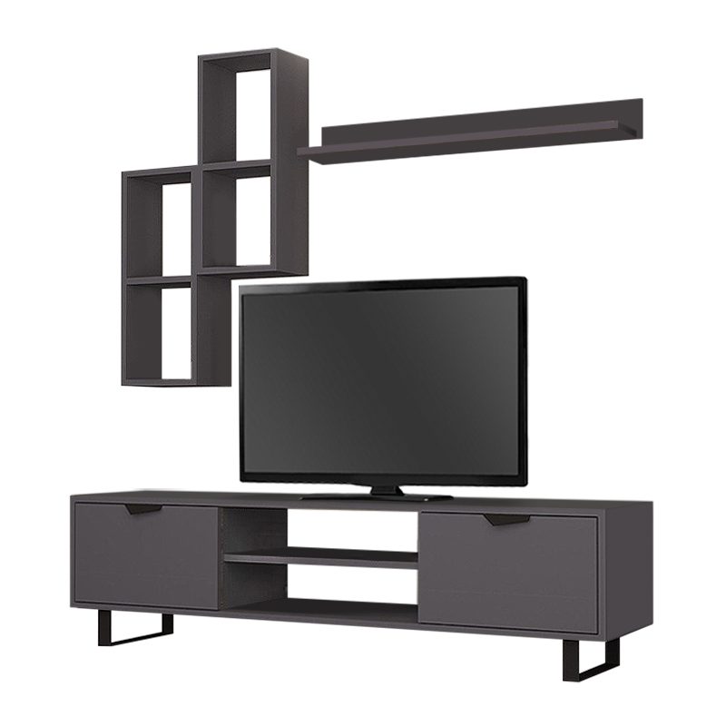 Σύνθεση τηλεόρασης Lonsa Megapap χρώμα ανθρακί 160x35x40εκ. Σύνθεση τηλεόρασης Lonsa Megapap χρώμα ανθρακί 160x35x40εκ.