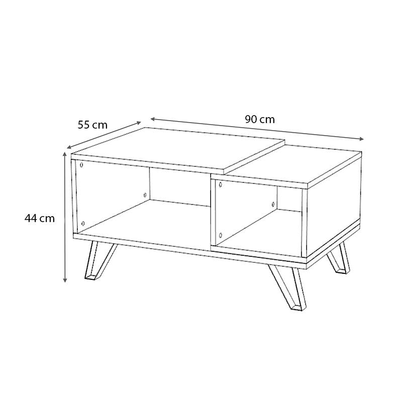 Τραπεζάκι σαλονιού Don Megapap μελαμίνης χρώμα sonoma 90x55x44εκ. Τραπεζάκι σαλονιού Don Megapap μελαμίνης χρώμα sonoma 90x55x44εκ.